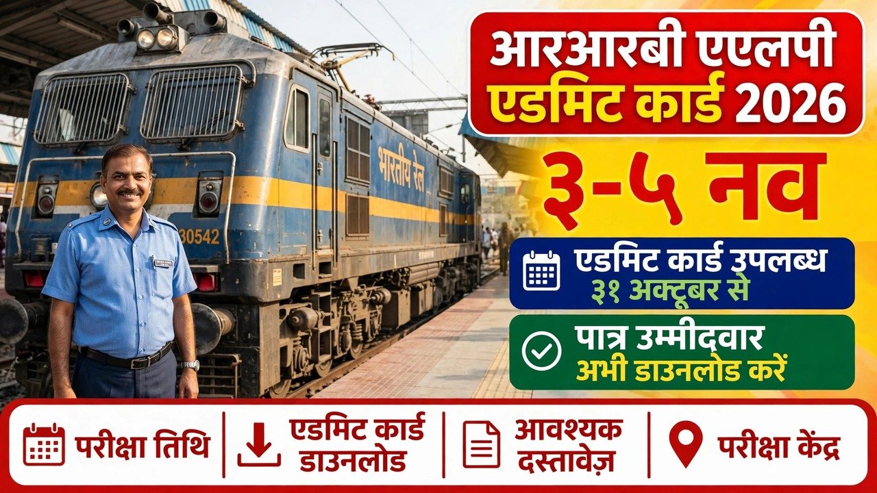 RRB ALP CBT 1 Admit Card 2026